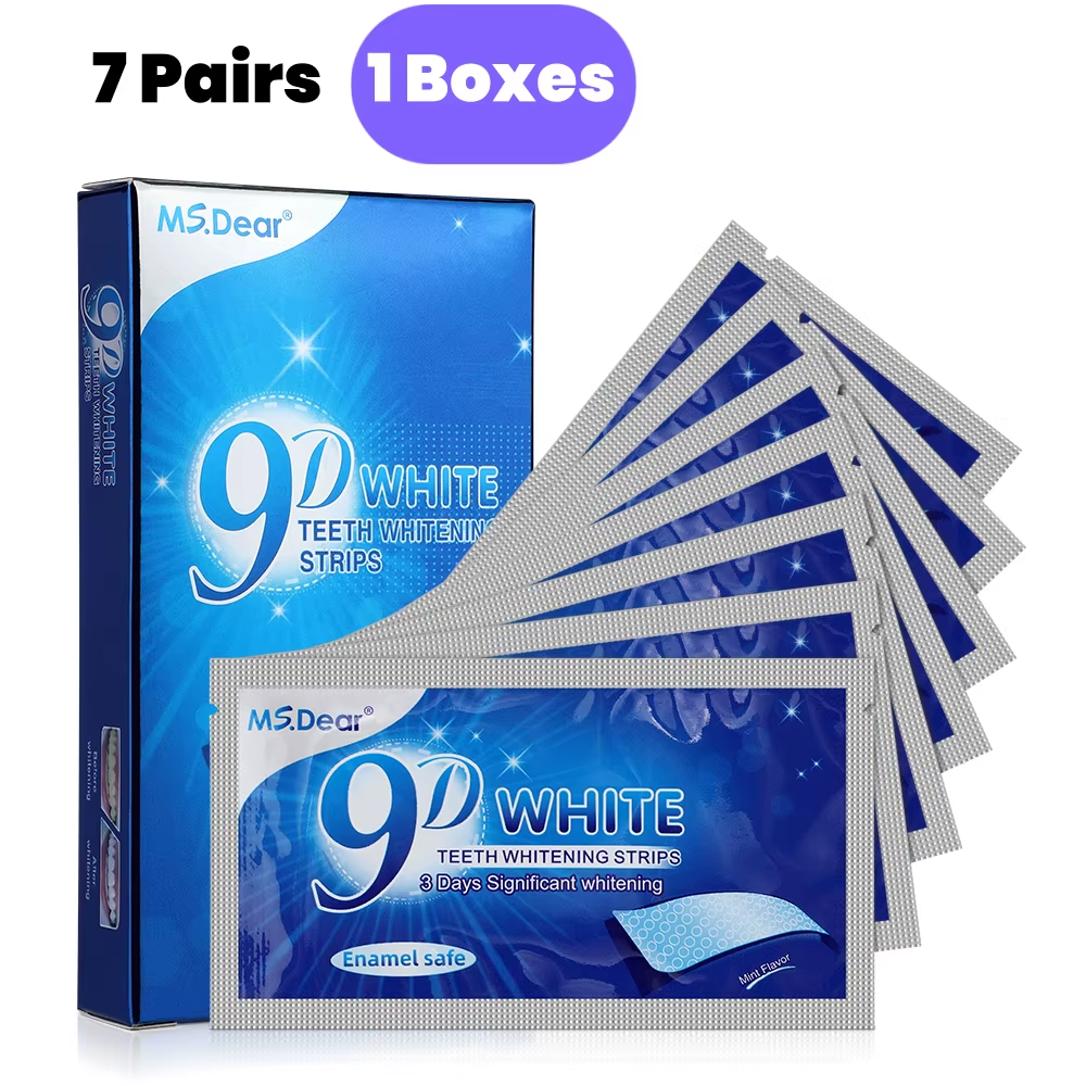 Transform Your Smile with 9D Gel White Teeth Whitening Strips – Effortless Oral Hygiene for a Radiant Smile!